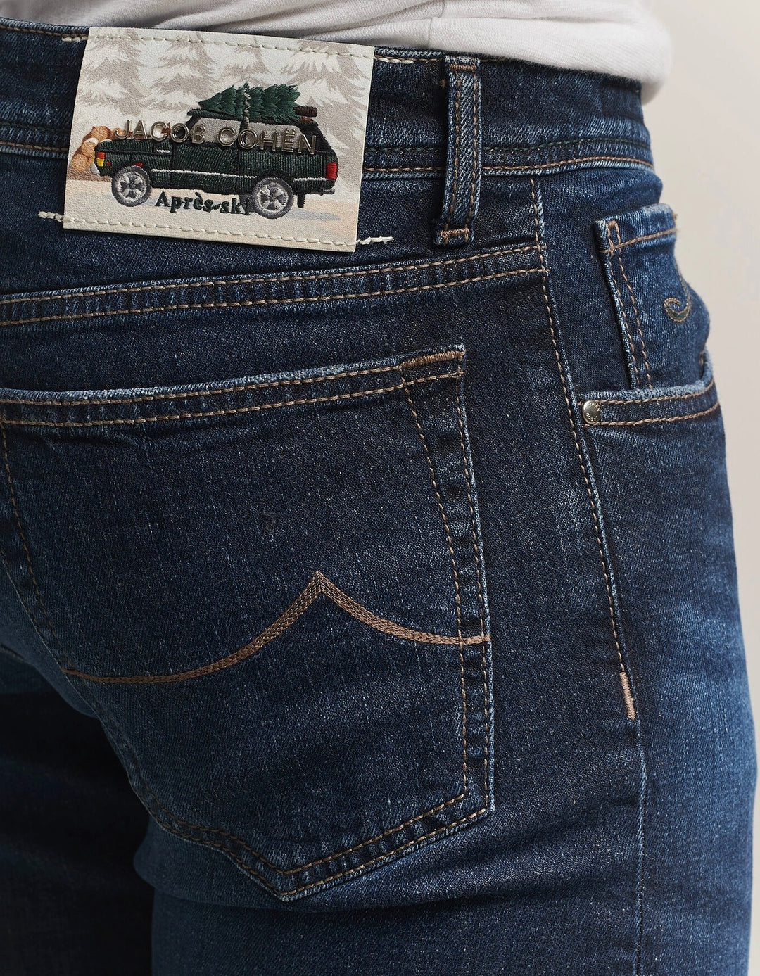 Bard Slim Fit Apres Ski Patch Stretch Jeans Dark Blue