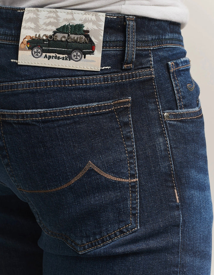 Bard Slim Fit Apres Ski Patch Stretch Jeans Dark Blue