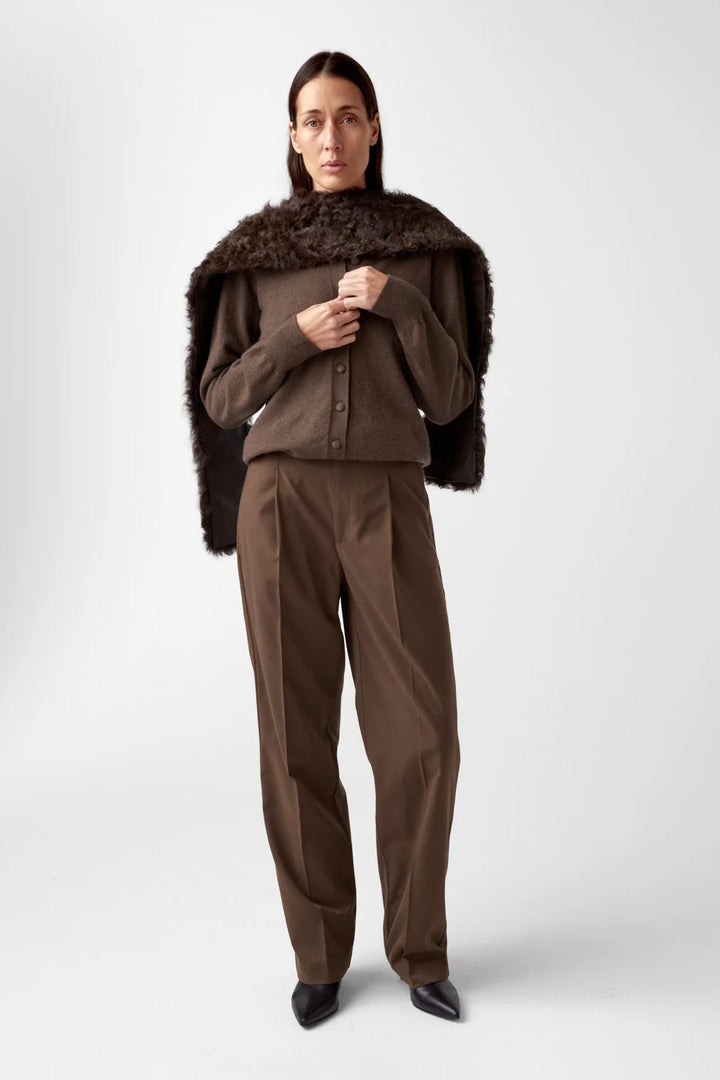 Shearling Scarf Espresso