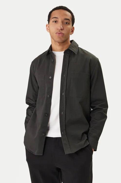 H-Owen-K-2PP-261 Overshirt Open Green
