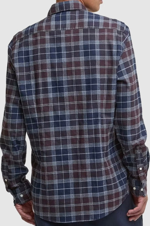 Fortrose Tailored Fit Shirt Midnight Oak Tartan