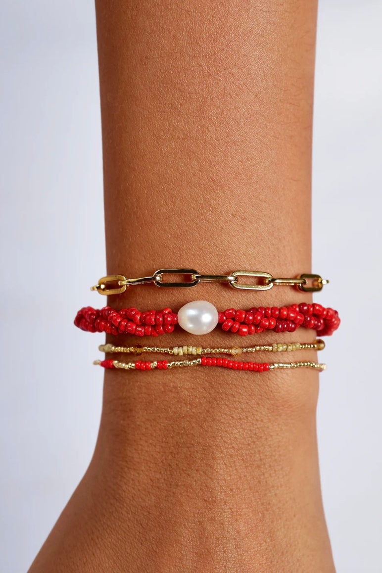 ANNI LU Clemence Bracelet Speckle Ecru - Dale