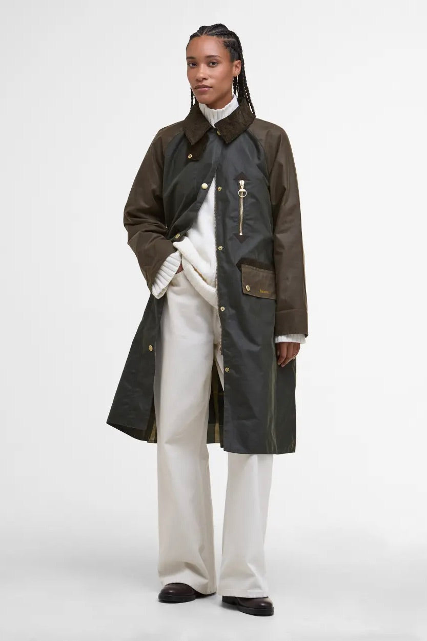 Barbour Evette Wax Jacket Ancient Olive