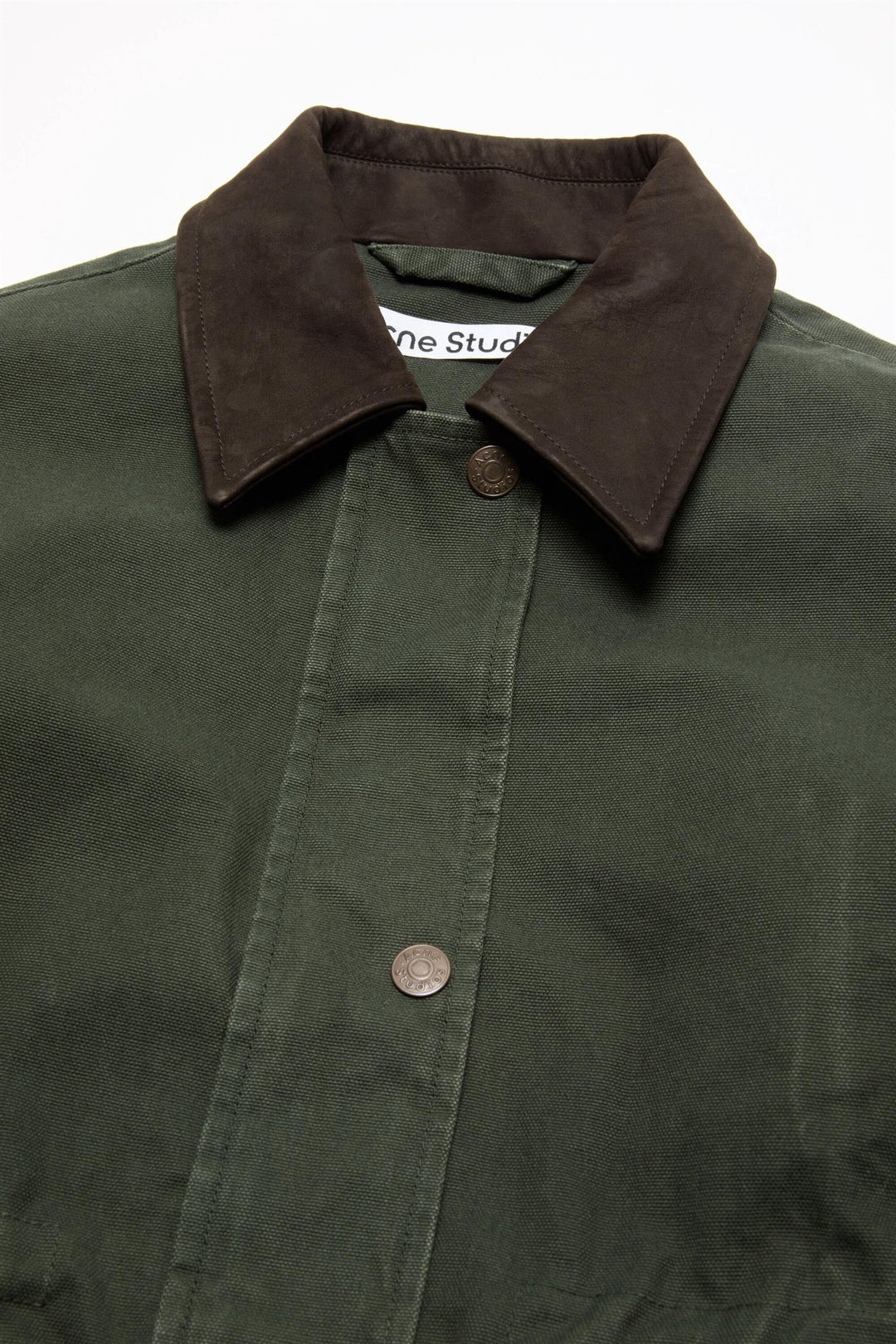 Washed Canvas Blouson Jacket Dark Green