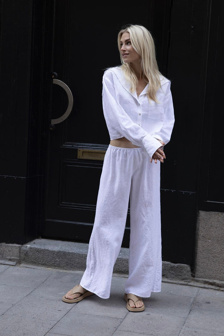Linen Sailor Pant White