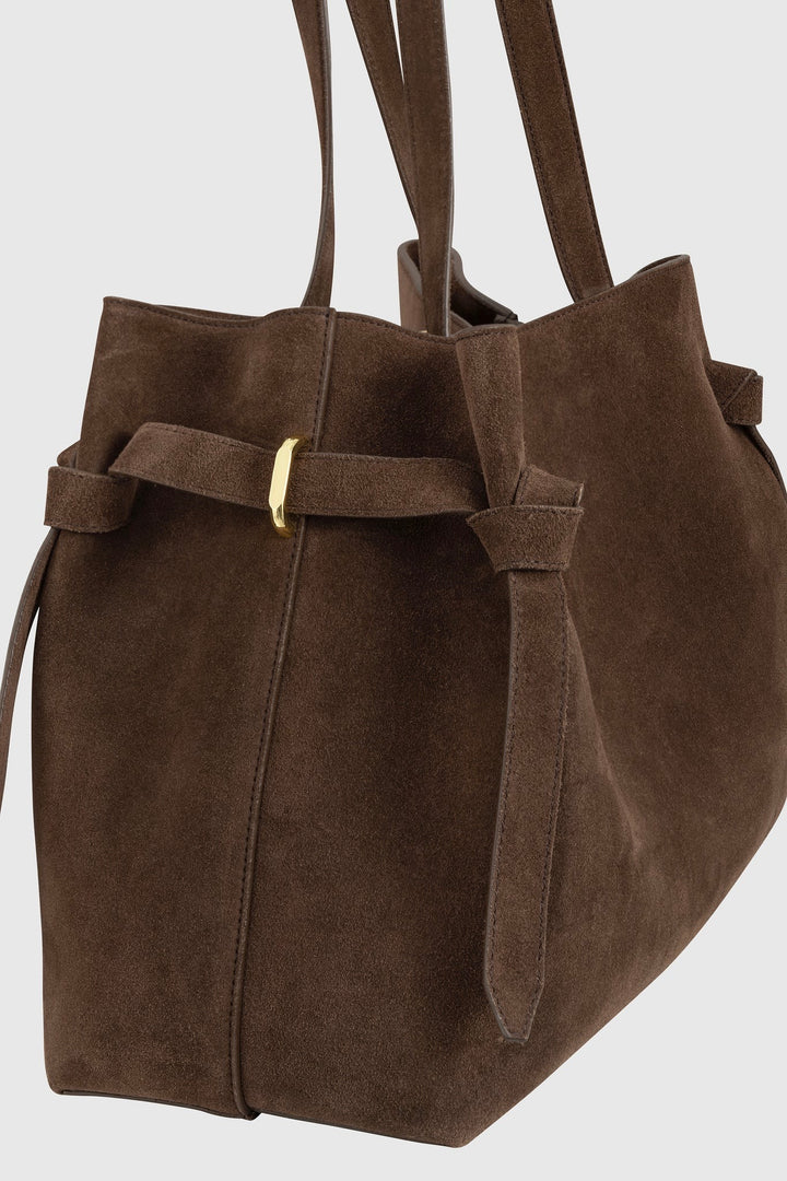 YUZEFI Gyoza Suede Tote Chocolate - Dale