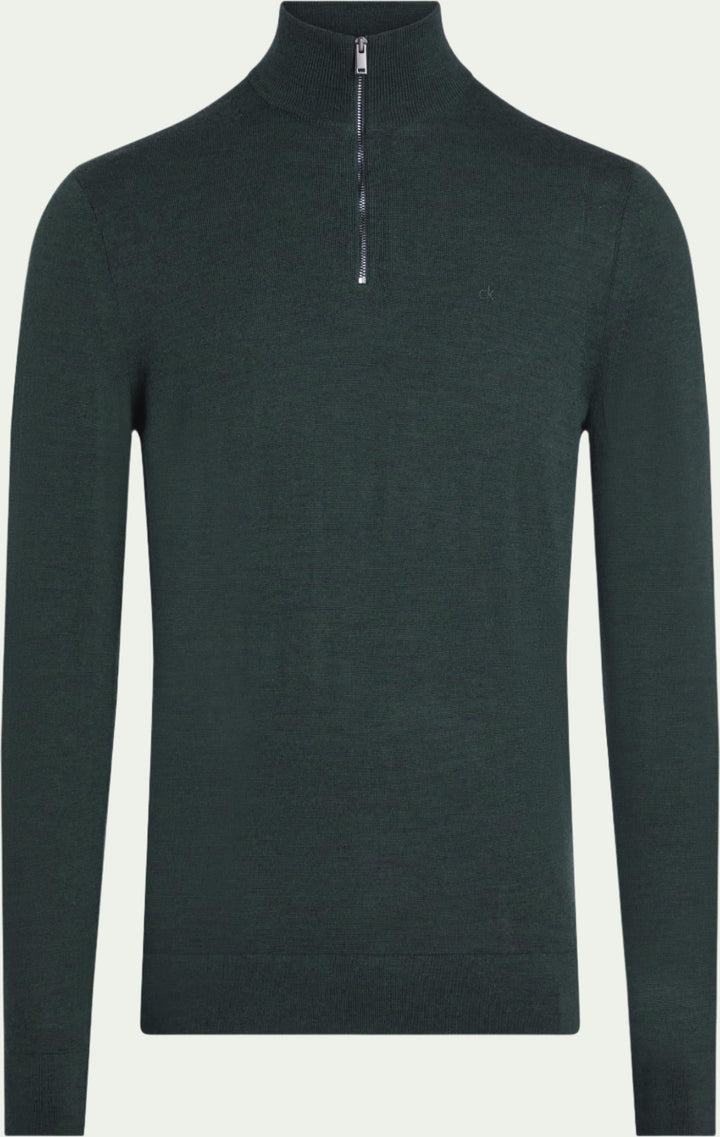 MERINO RWS QUARTER ZIP GREEN