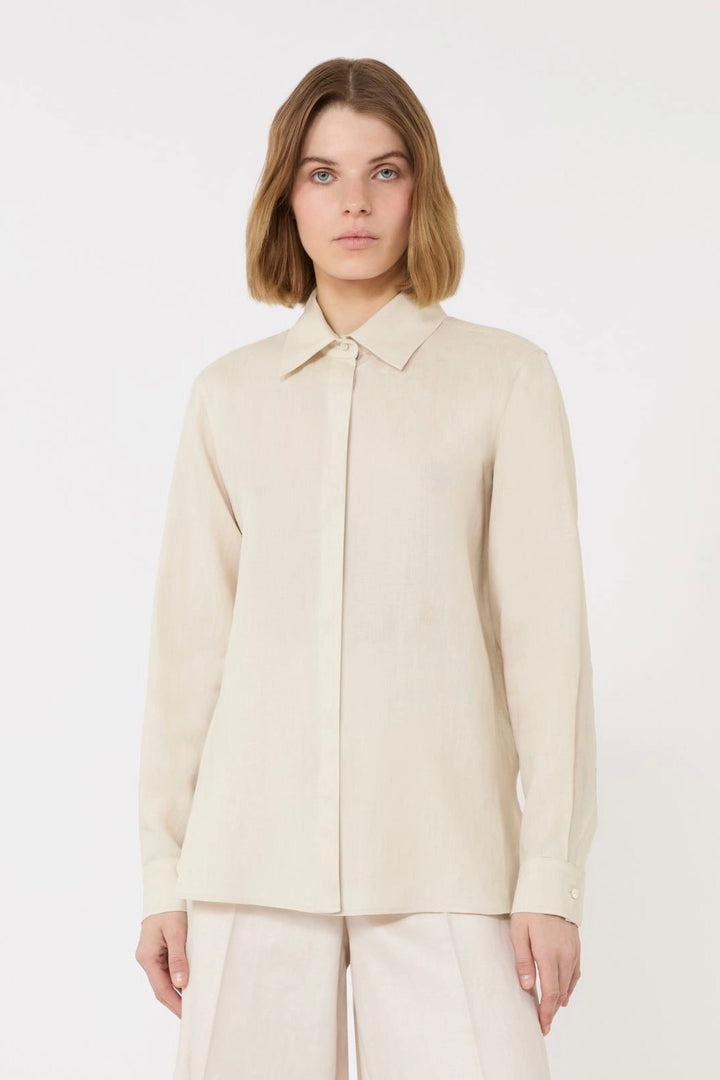 Linen Canvas Shirt Beige