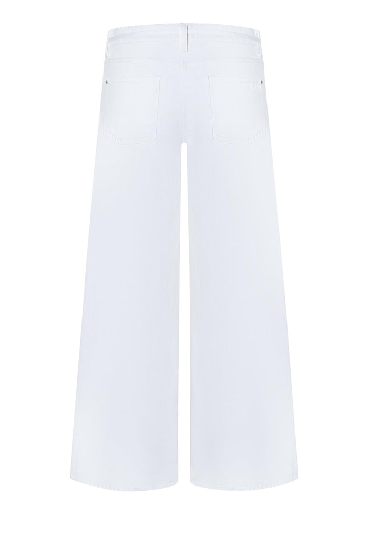 Palazzo Cropped Fresh White