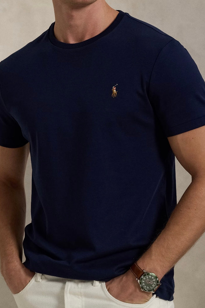 POLO RALPH LAUREN Custom Slim Fit Soft Cotton T-Shirt Refined Navy - Dale