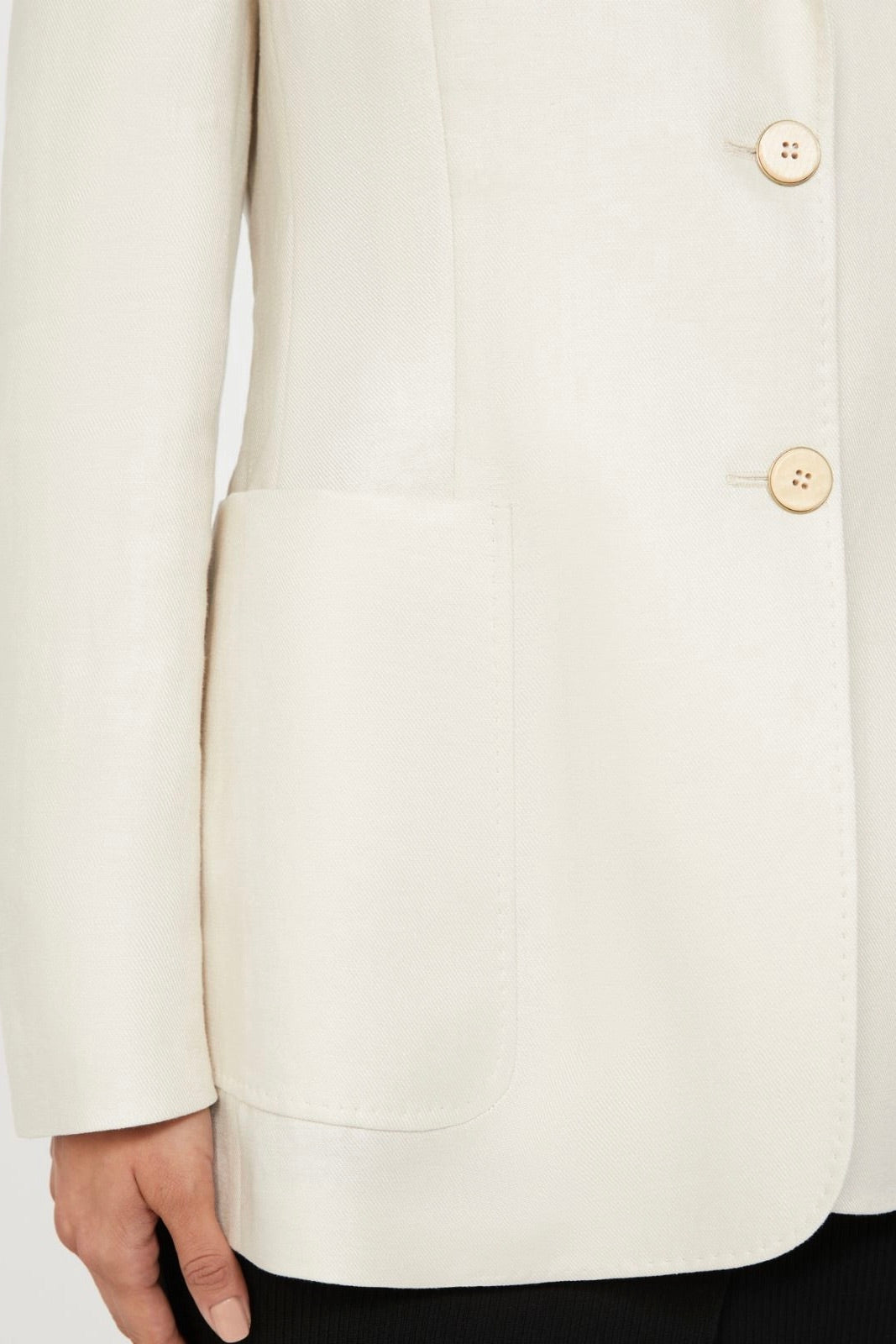 Pure Linen Blazer Beige