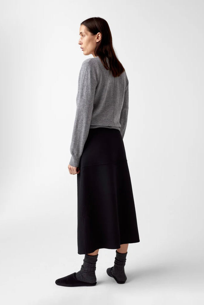 Diana Wool Cashmere Cardigan Grey Melange