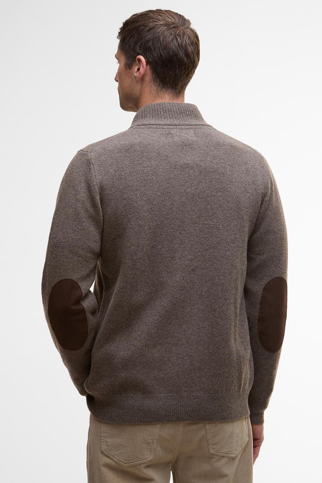 Essential Elbow Patch Jumper Dark Stone
