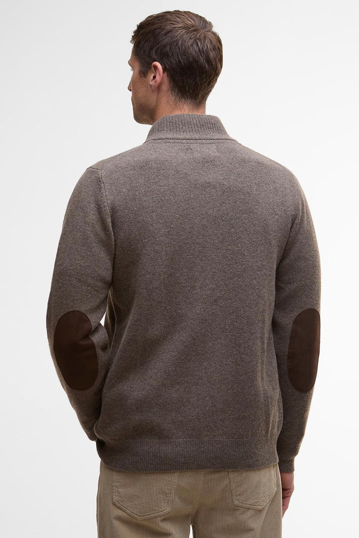 Essential Elbow Patch Jumper Dark Stone