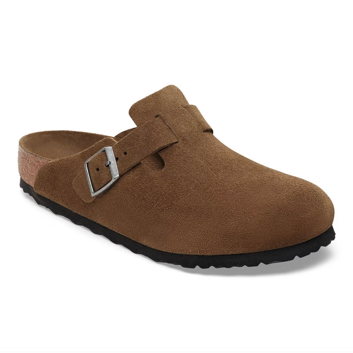 Boston Soft Footbed Suede Leather Dark Tea Dame