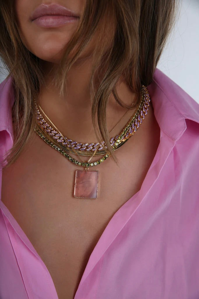 CRYSTAL HAZE Serena necklace - Olive - Dale