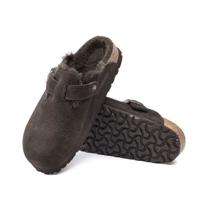 Boston Narrow Shearling Suede/Fur Mocca
