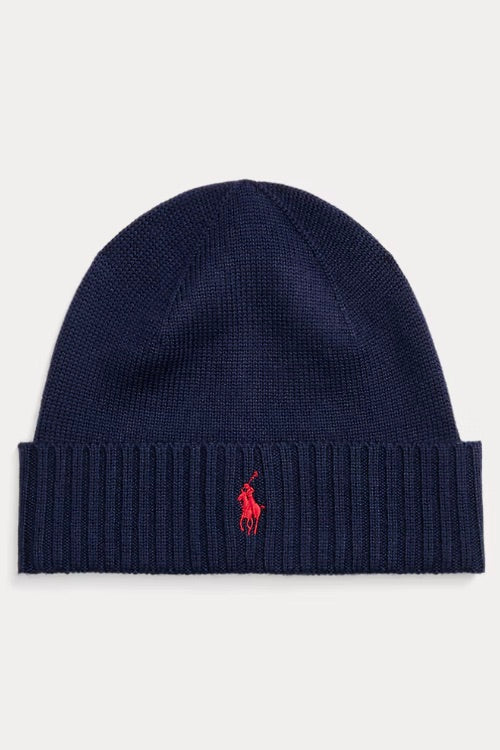 Signature Pony Wool Beanie Hunter Navy