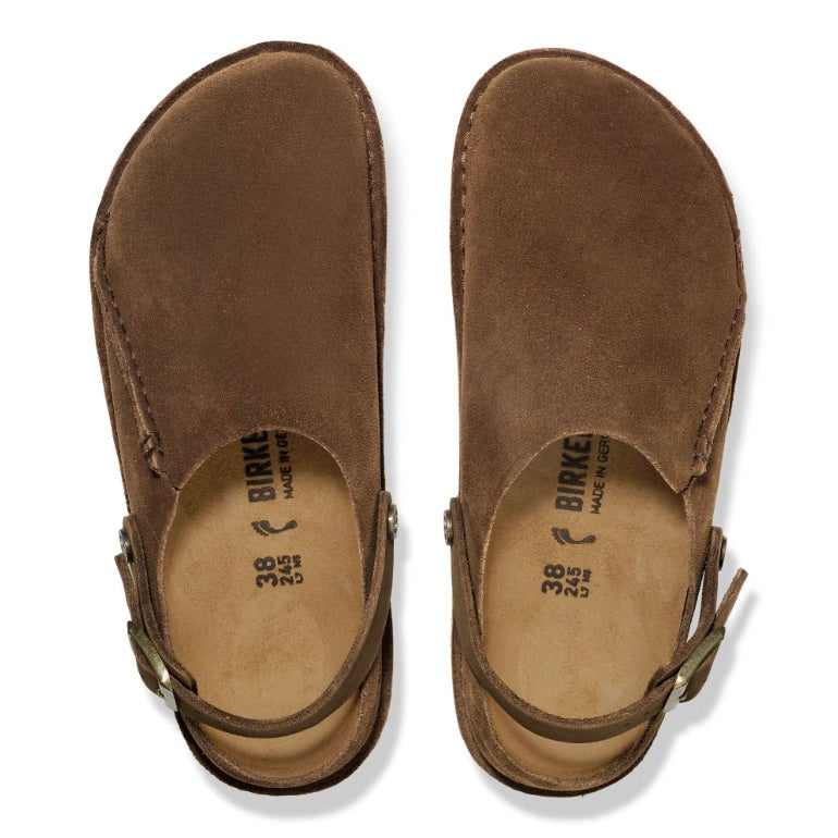 BIRKENSTOCK Lutry Premium Suede Leather Dark Tea Dame - Dale