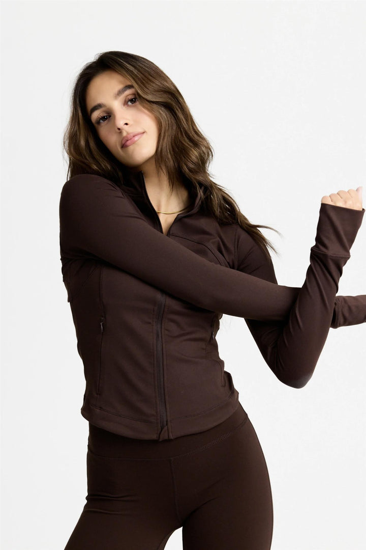Sculptluxe® Zip Jacket Espresso