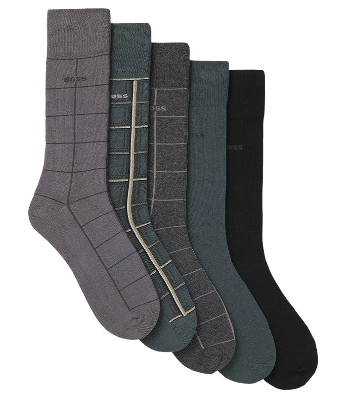 5 pair Sock Giftset Check Open Miscellaneous