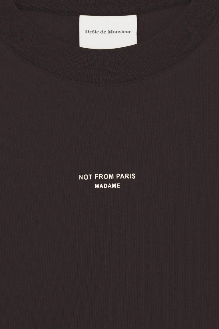 Le Tshirt Slogan Classique Dark Brown
