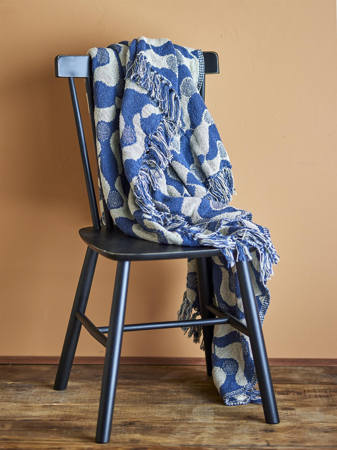 Santena Throw, Blue, Recycled Cotton