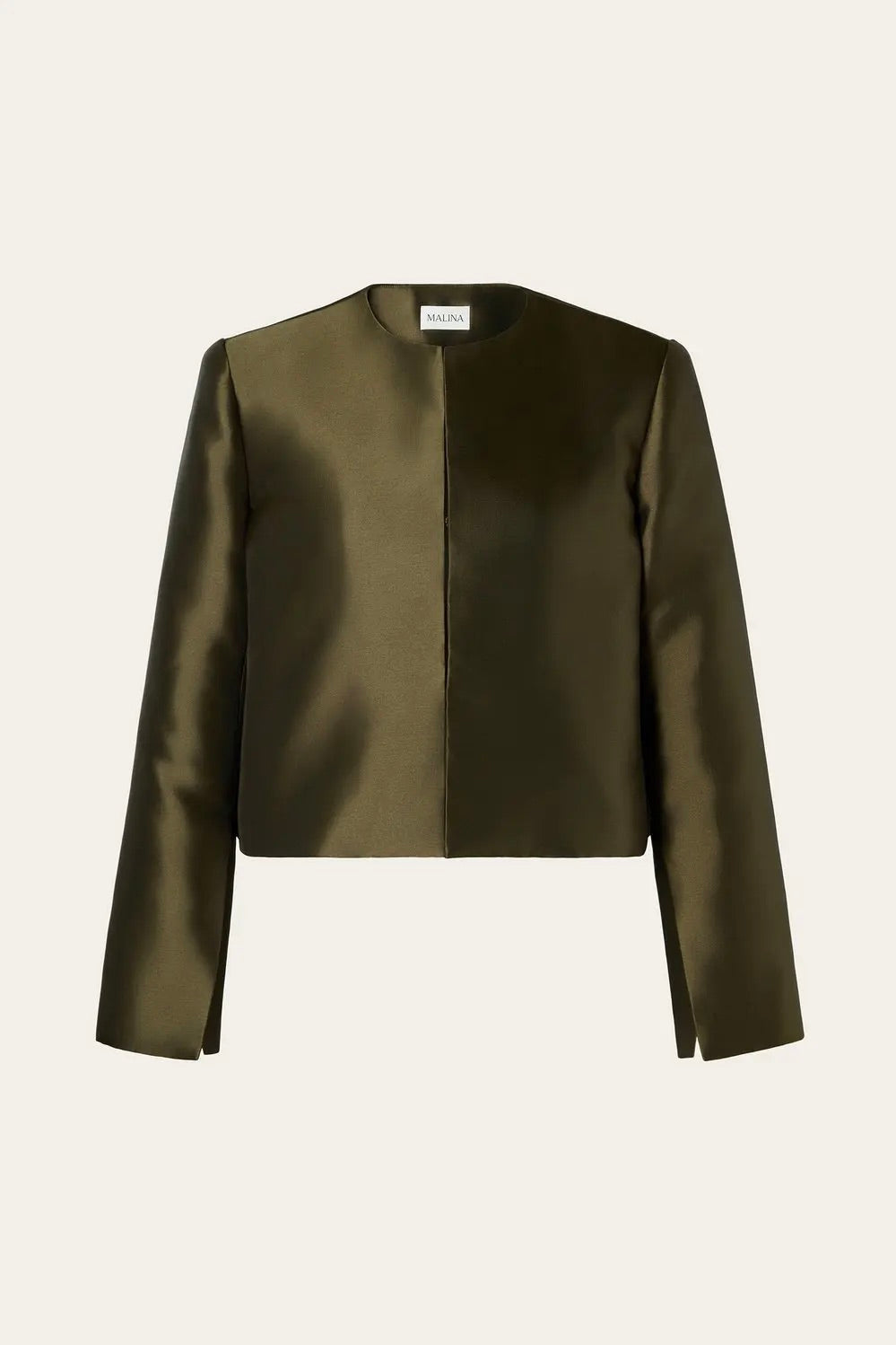 BY MALINA Ruthie Cropped Long Sleeve Blouse Olive - Dale