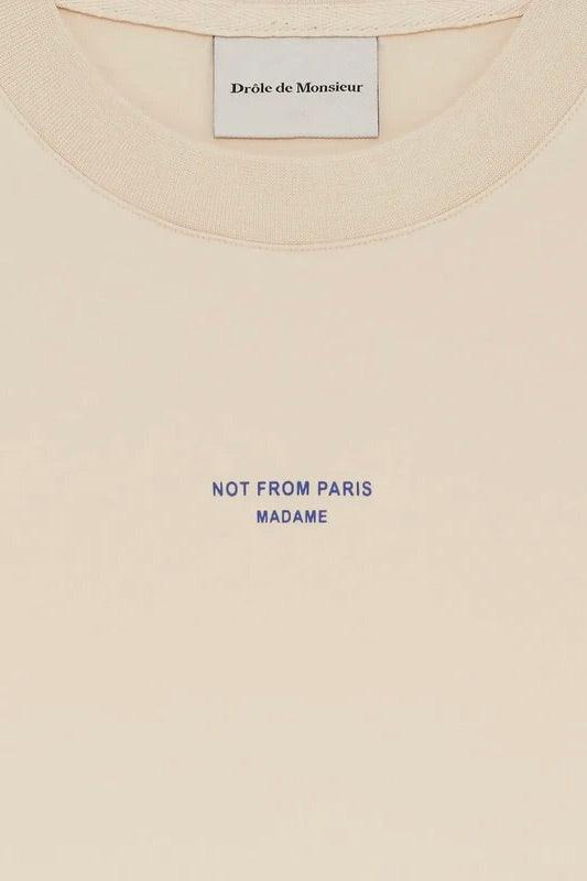 DRÔLE DE MONSIEUR Le T-shirt Slogan Classique Sand - Dale