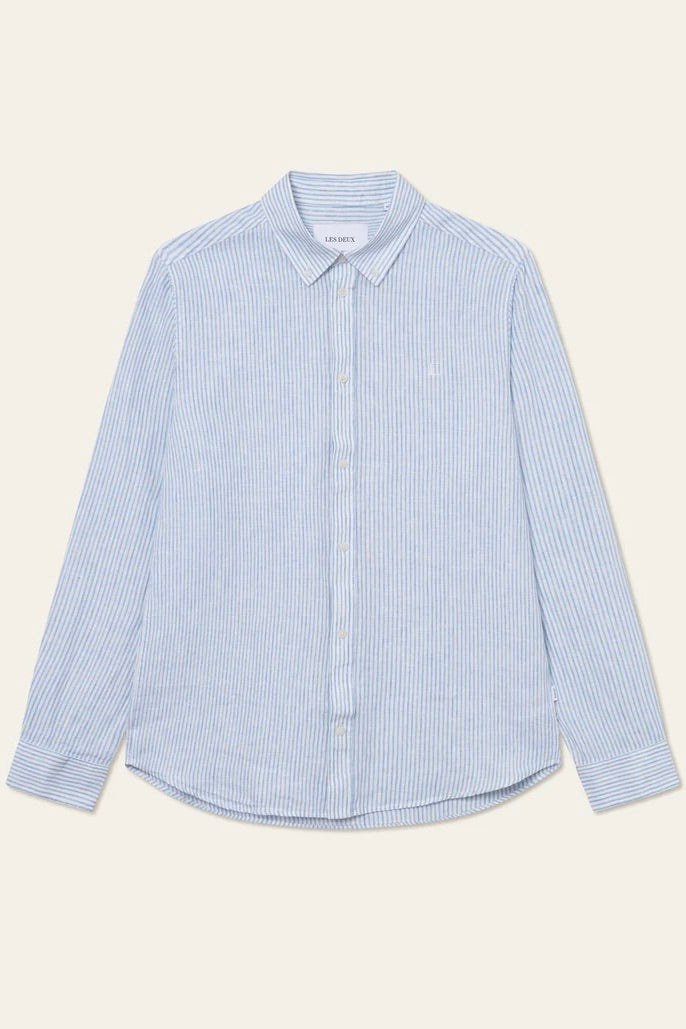 LES DEUX Konrad Stripe Linen Shirt - Dale
