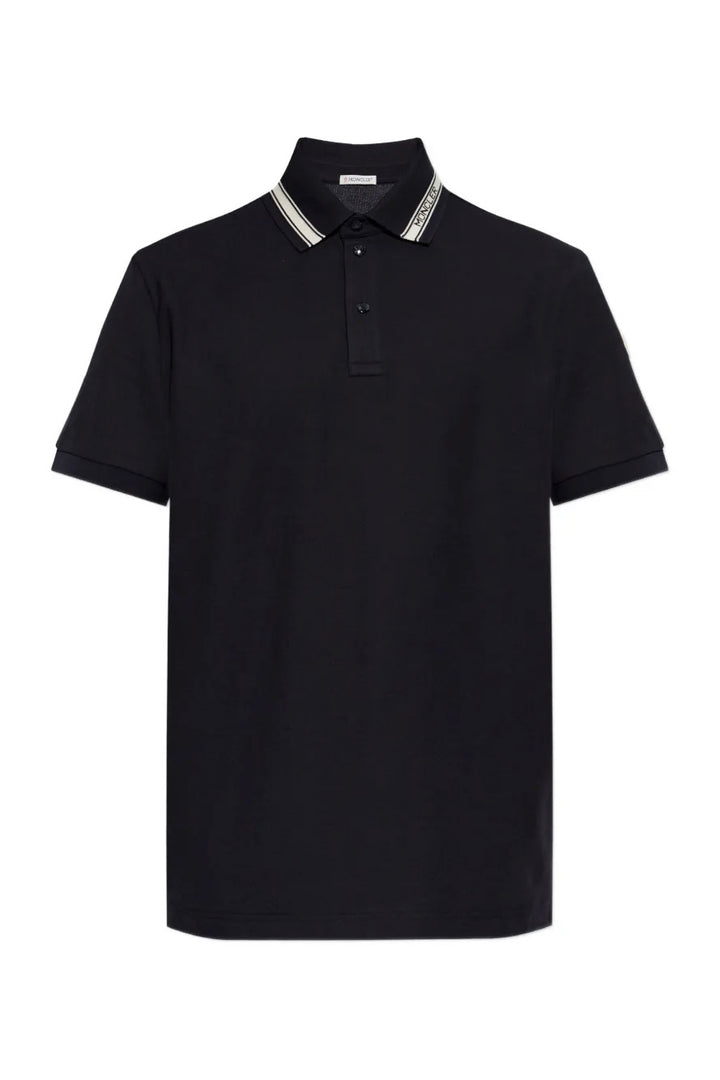 Cotton Piquet Polo Shirt Navy Blue