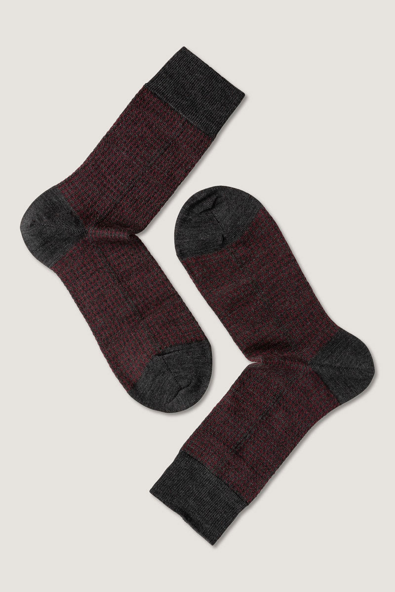 ETON Wool Checks Red Grey - Dale