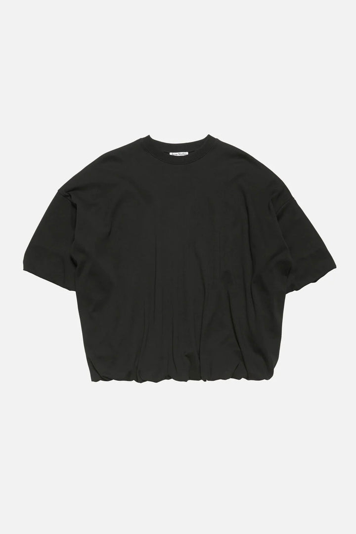 Gathered Logo T-shirt Black