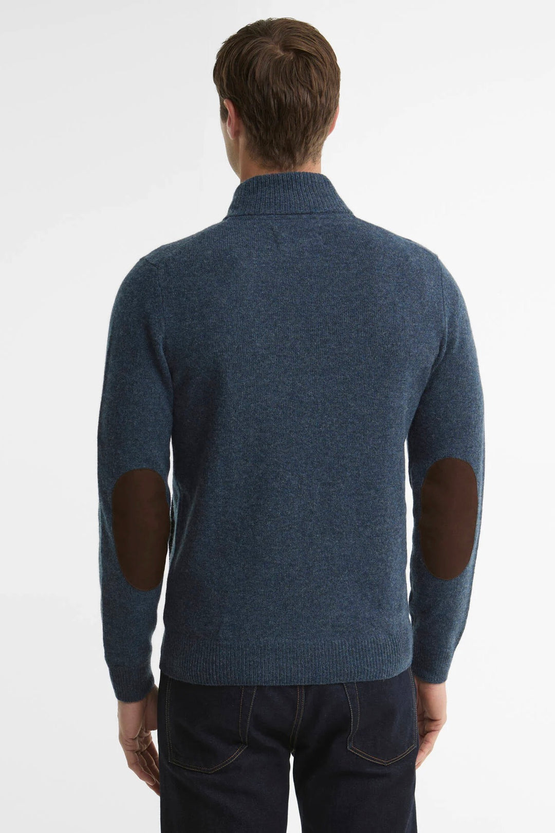 Essential Elbow Patch Jumper Dark Indigo