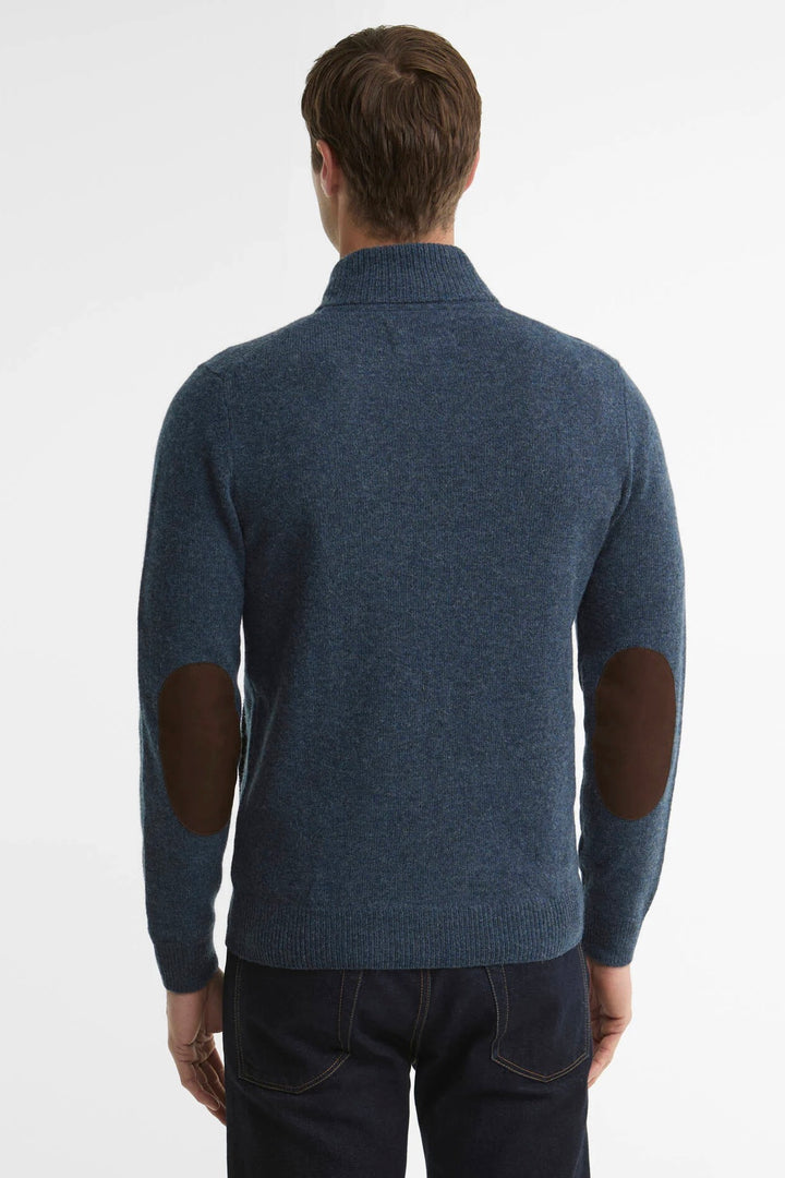 Essential Elbow Patch Jumper Dark Indigo