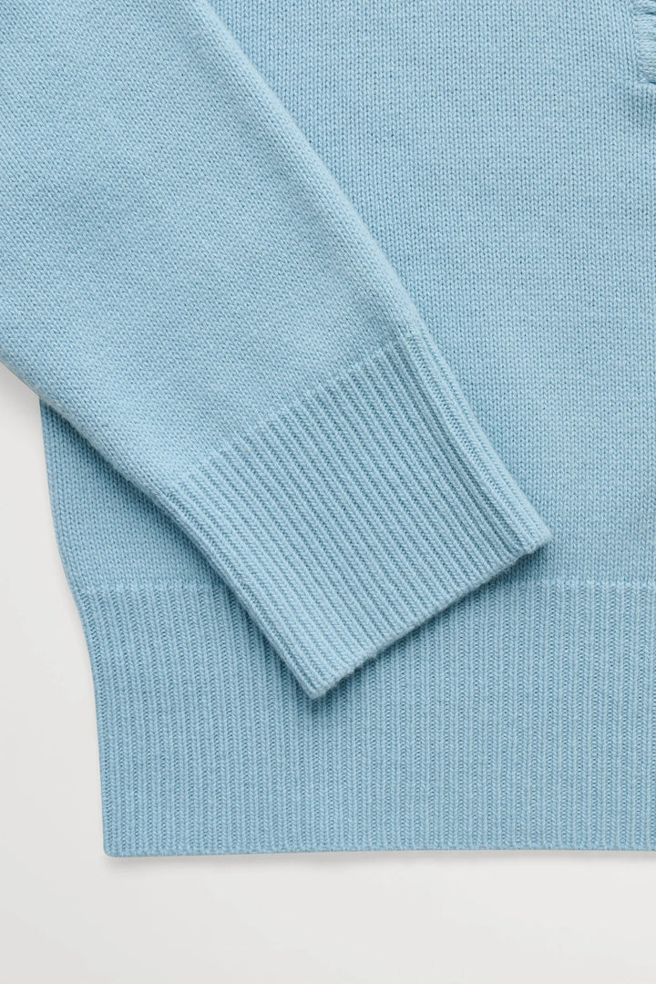 Dean V-neck Jumper Aqua