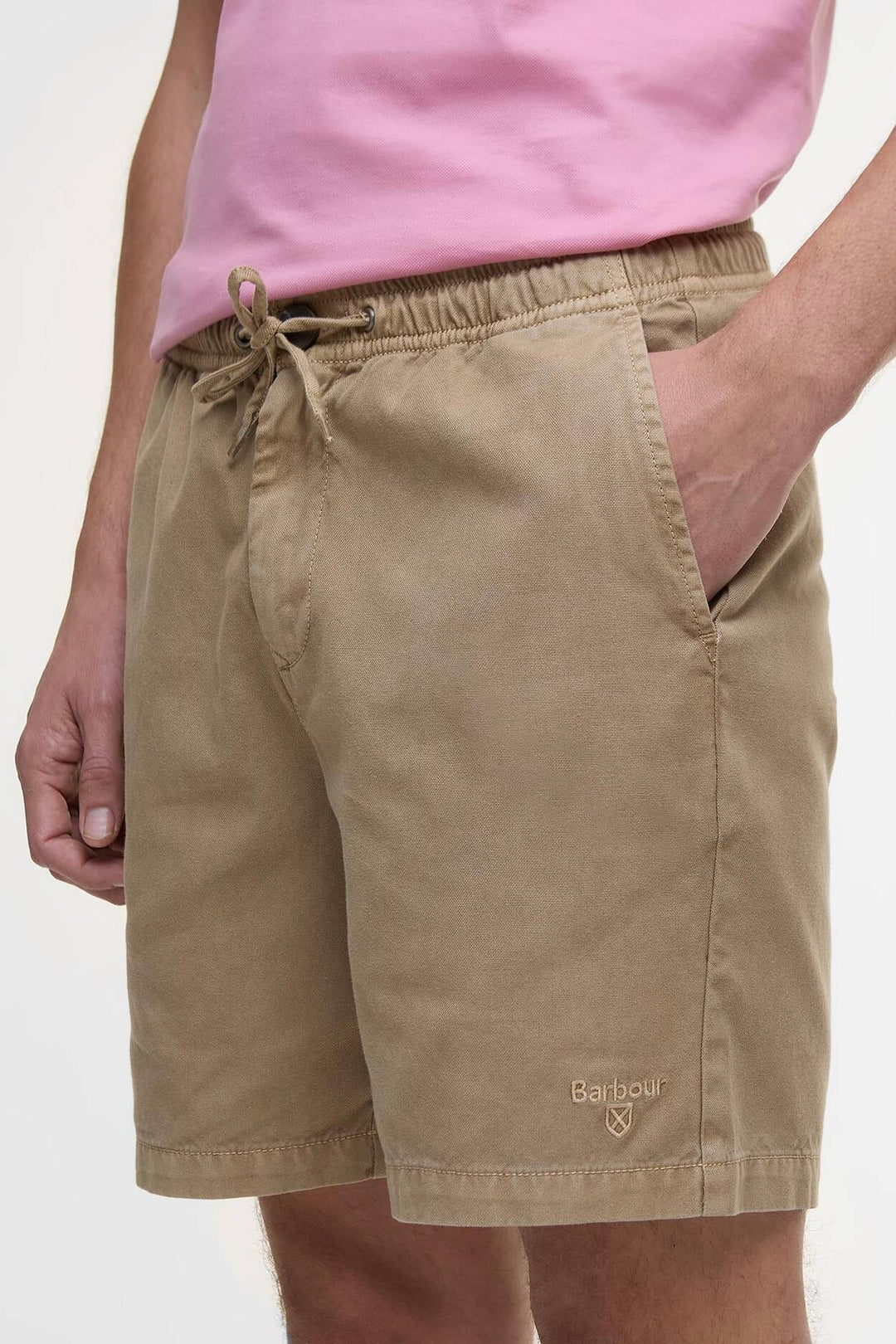 Washed Oxford Relaxed Shorts Stone