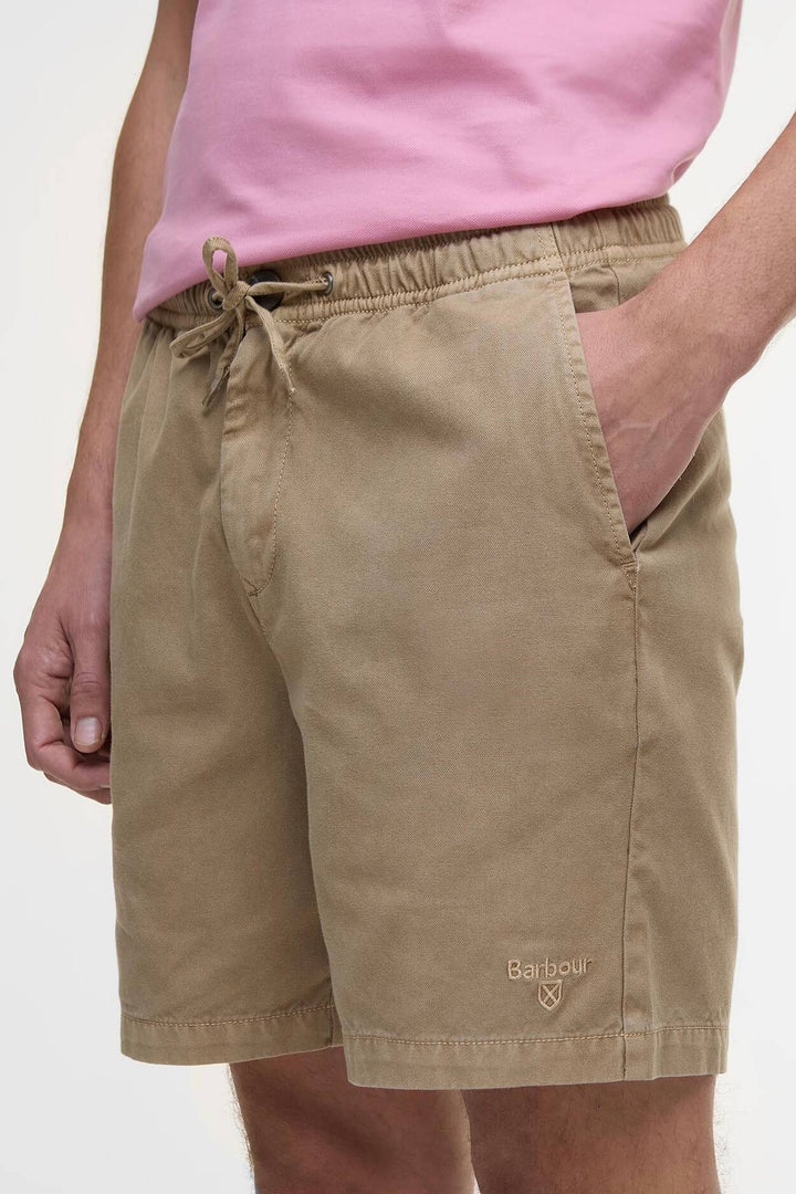 Washed Oxford Relaxed Shorts Stone
