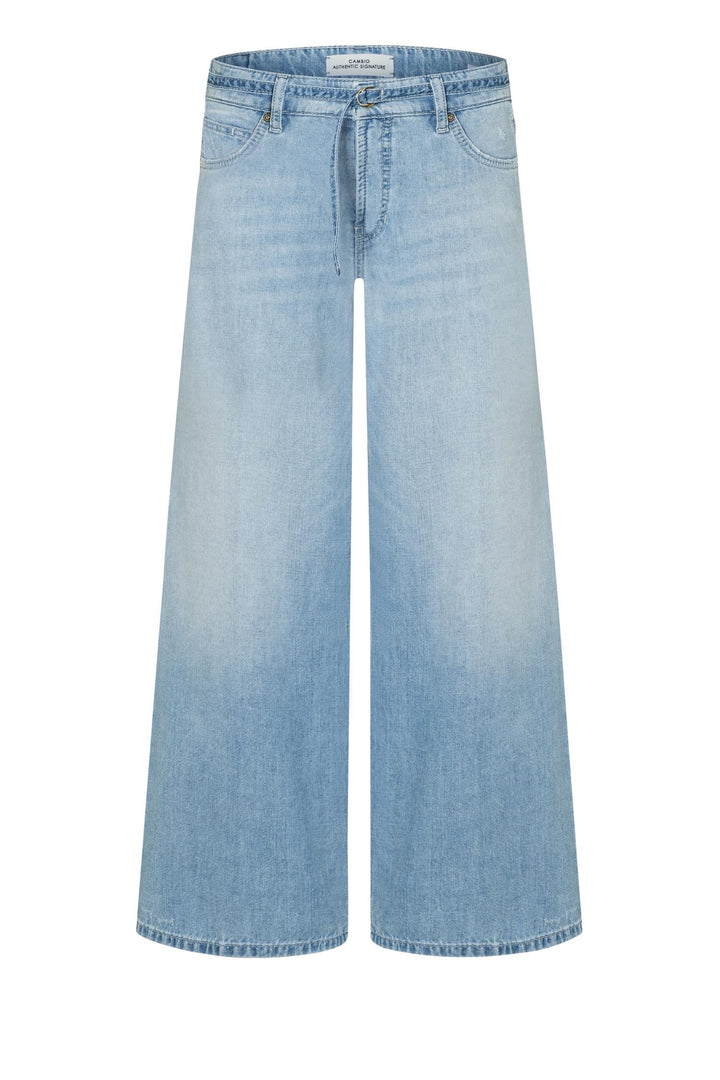 Palazzo Cropped Blue Mirage