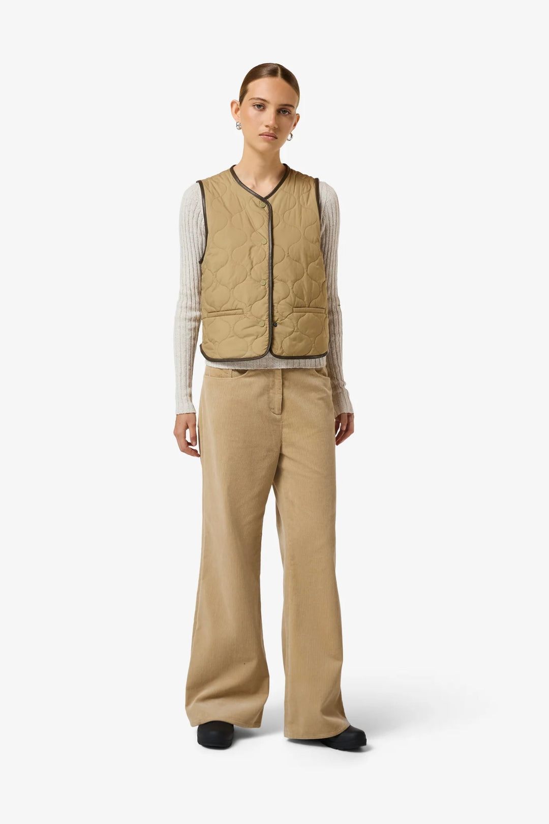 Bonny Quilted Vest Kelp