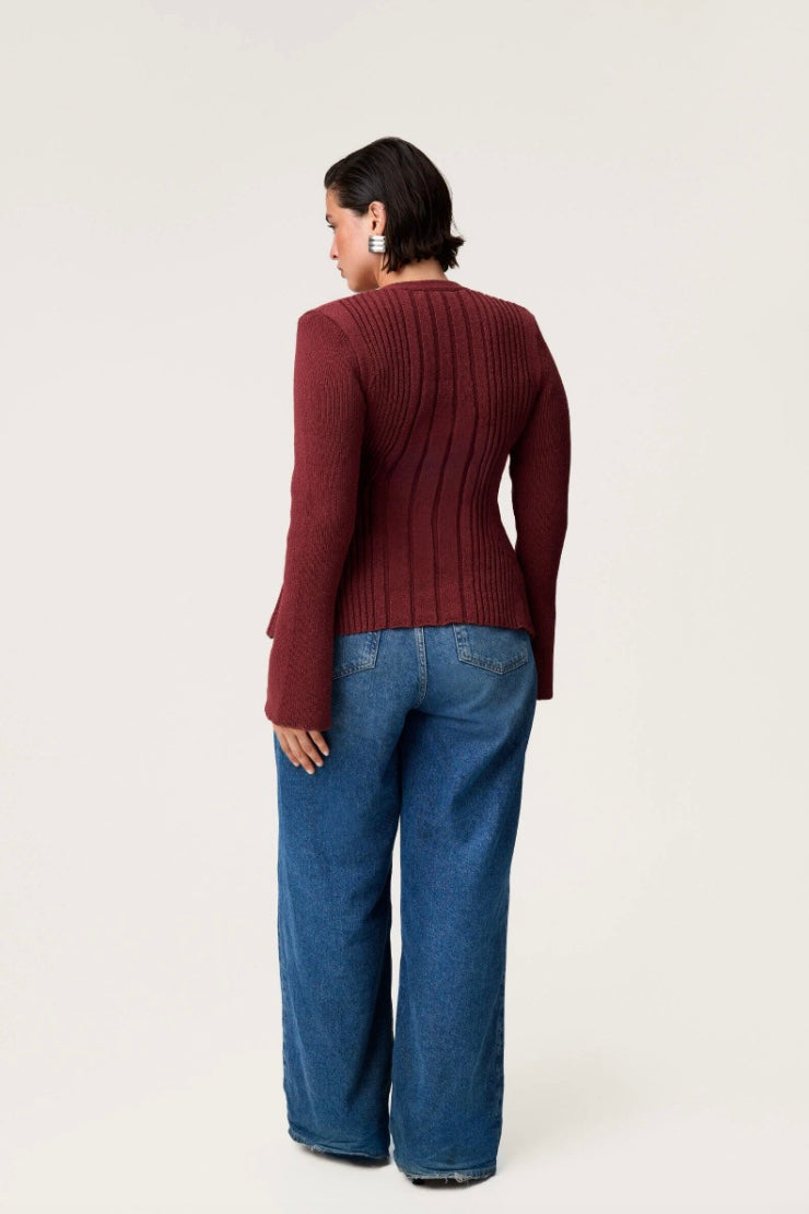 Lugo Cardigan Burgundy