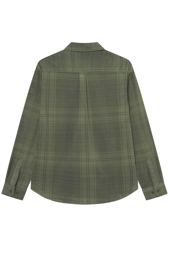 Kash Check Corduroy Shirt Duffel Bag Green