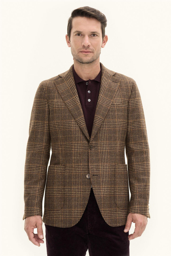 Ferry Patch Soft Blazer Brown Leaf