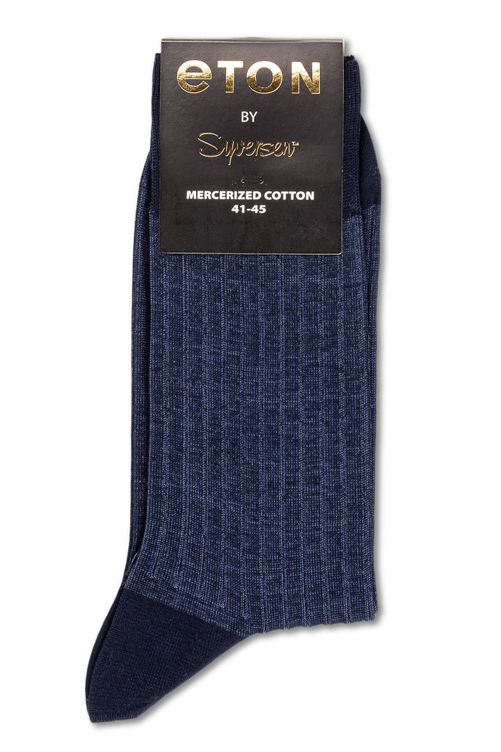Eton Merc.Cotton Rib Bi-Colour DK Blue/Blue 41-45
