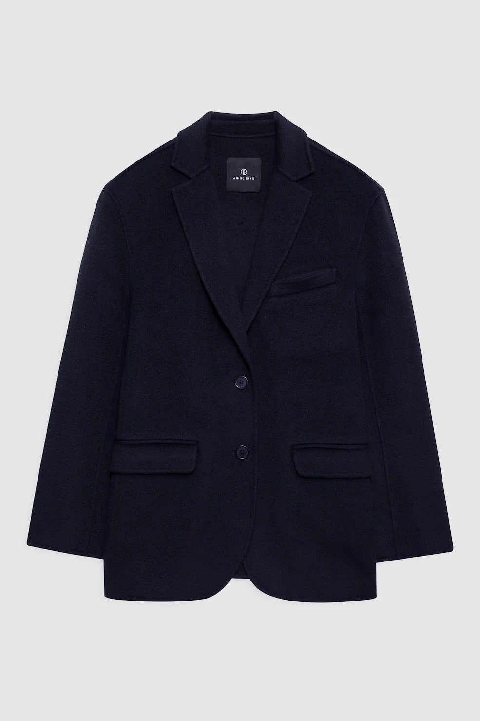 ANINE BING Quinn Blazer Cashmere Blend Midnight Blue - Dale