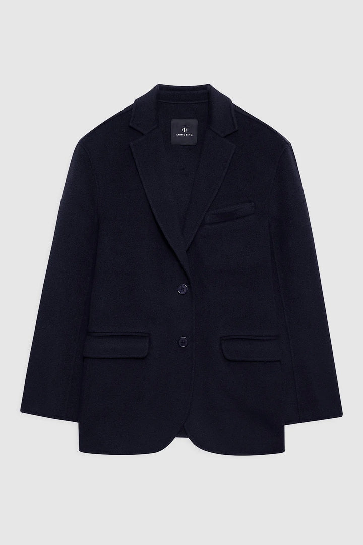 ANINE BING Quinn Blazer Cashmere Blend Midnight Blue - Dale