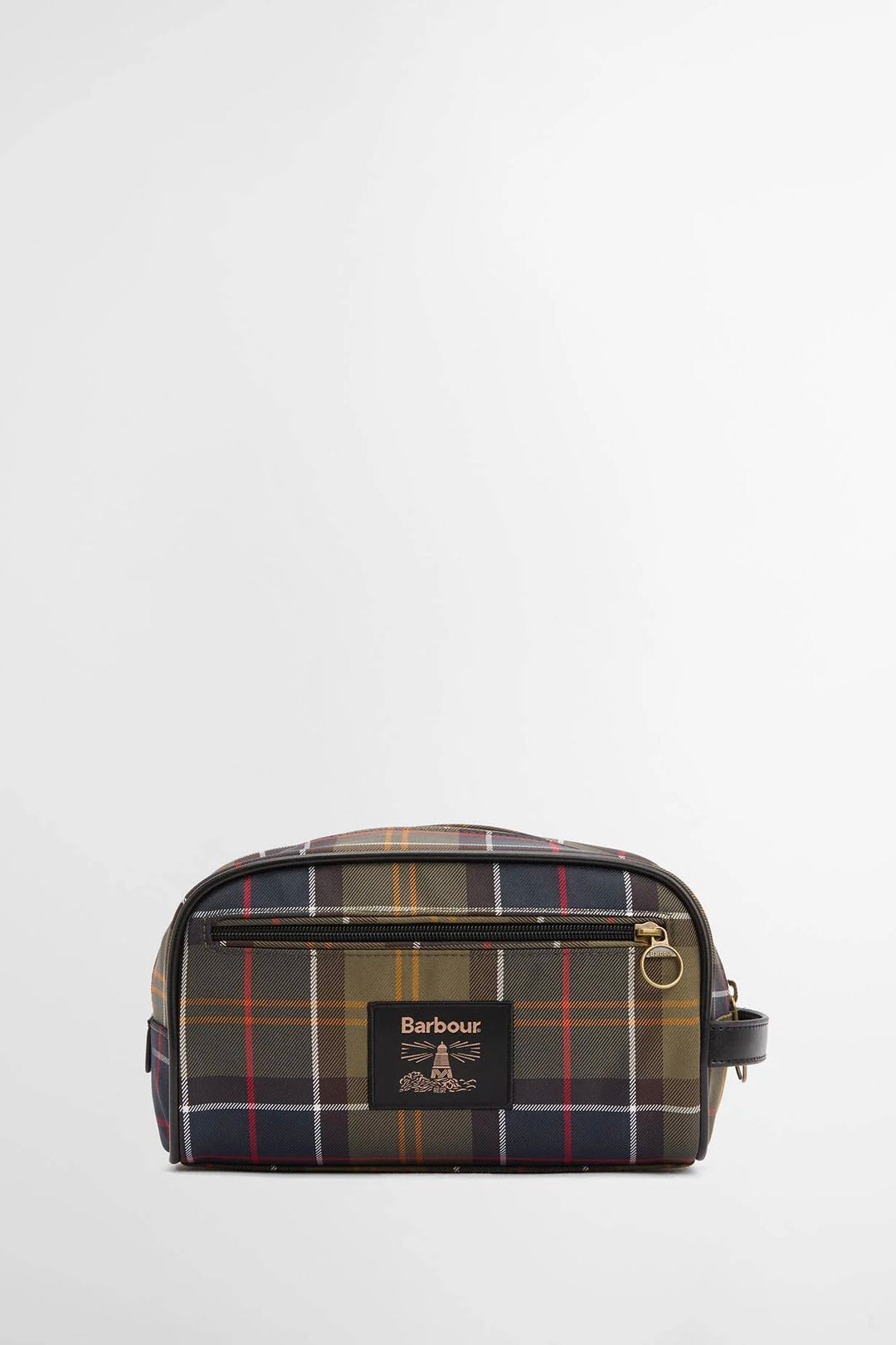 Barbour Tartan Washbag Olive