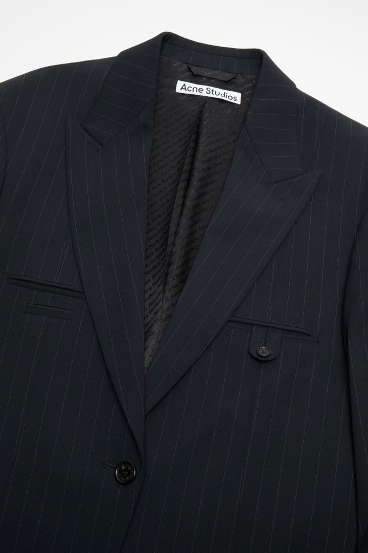 Single Breasted Suit Jacket Navy Blue