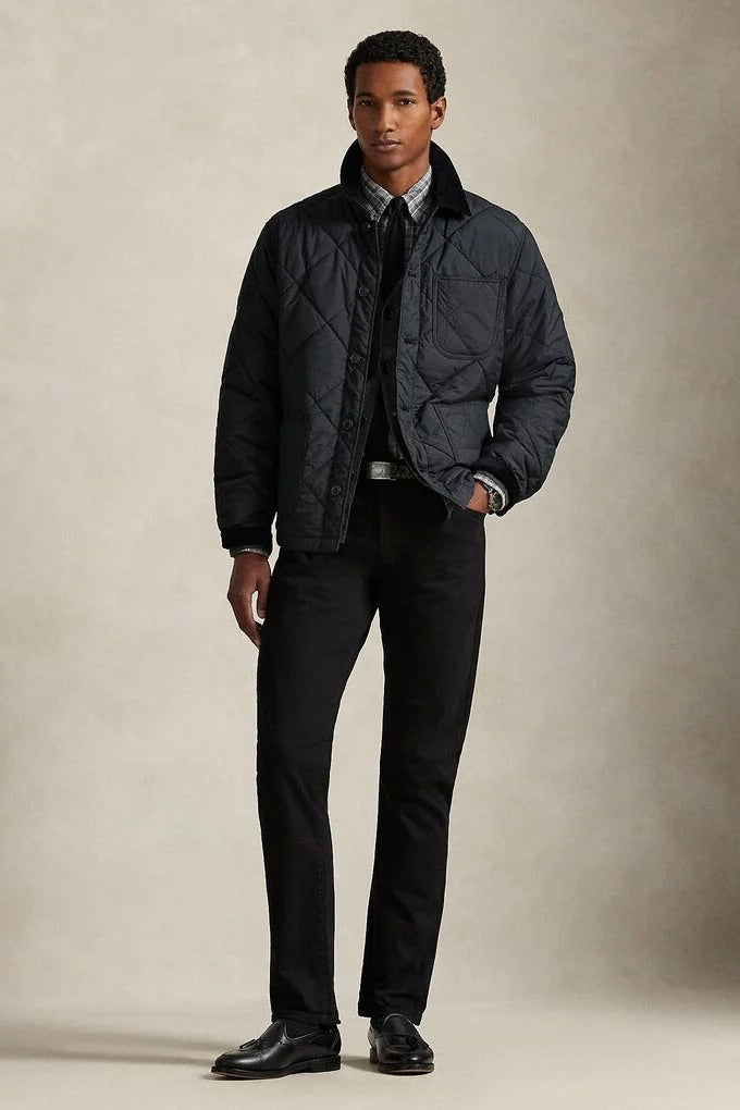 Quilted Field Jacket Polo Black