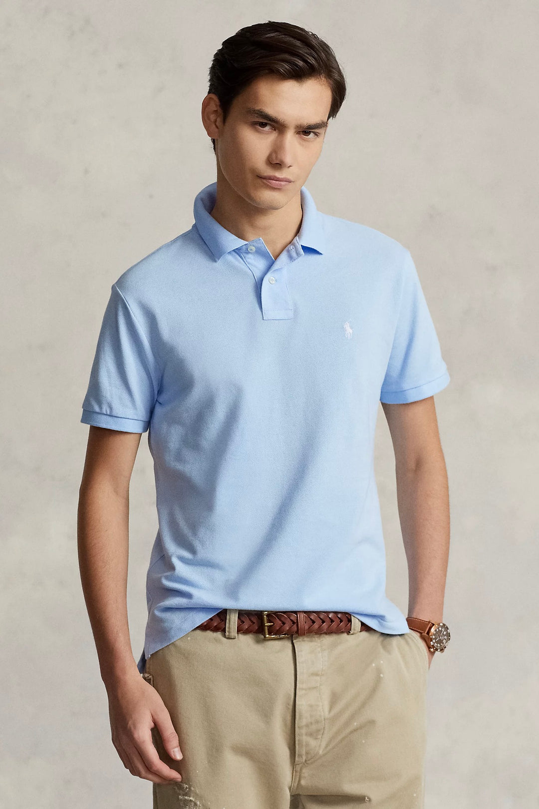 The Iconic Mesh Polo Shirt Office Blue